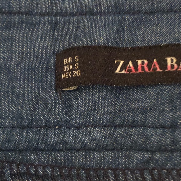 Zara Blue and Multicolor Plaid Mini Skirt SZ S - Picture 4 of 8